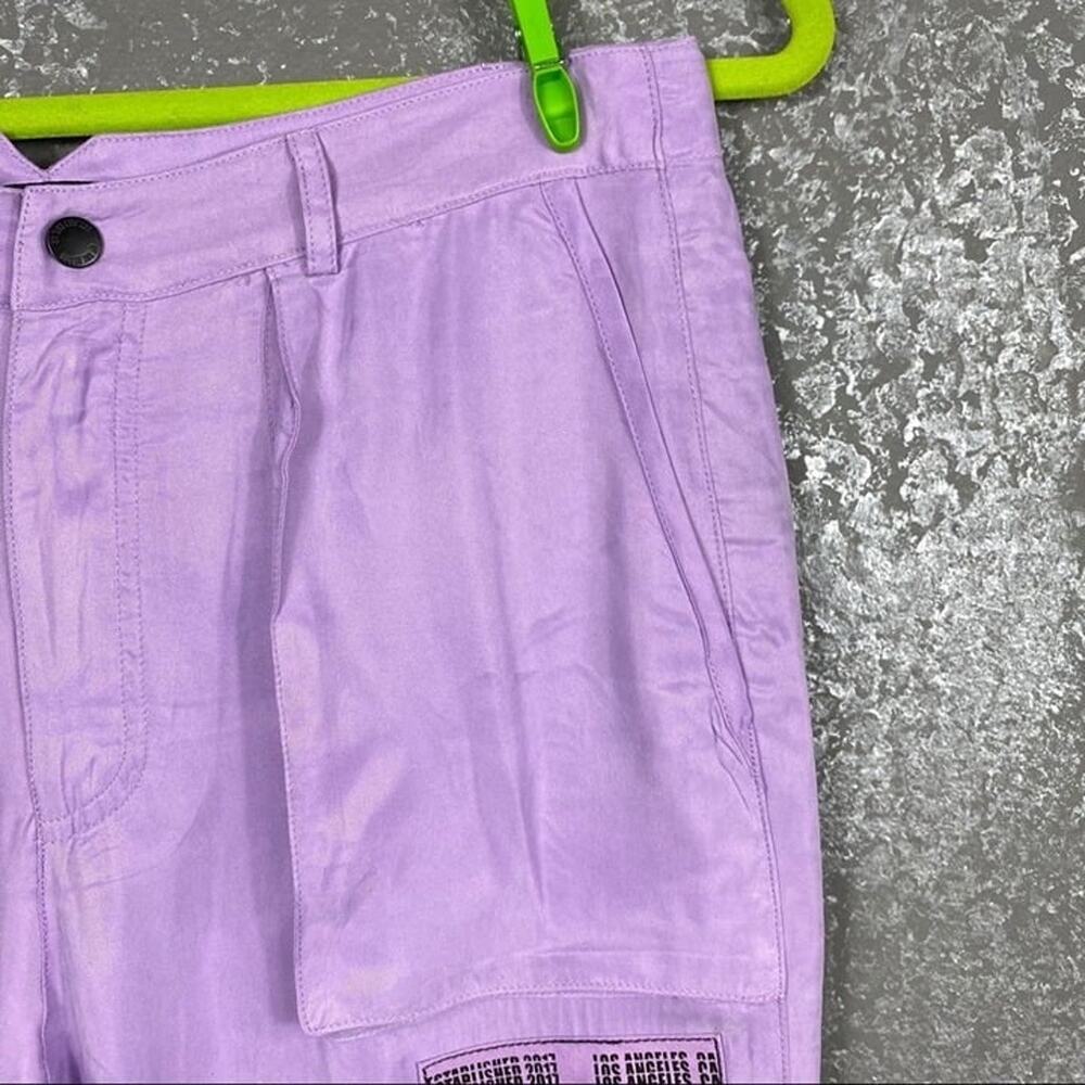 LF the Brand Lilac Purple Urban Cargo Pants Size 6 Lightweight Utility New - Picture 7 of 11